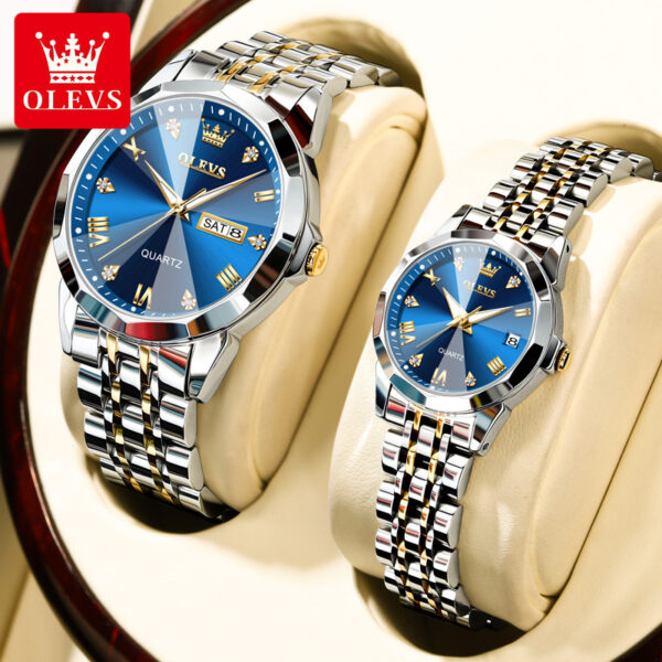 Olevs9931 Couple Watch (BLUE)